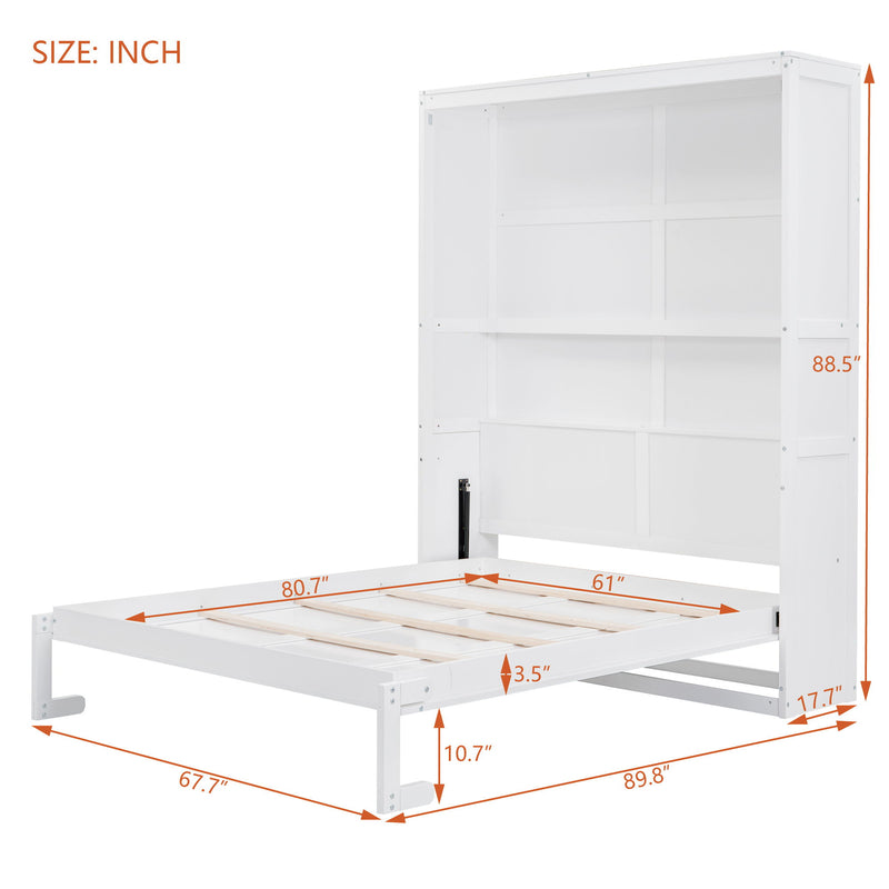 Murphy Wall Bed With Shelves, Space Saving
