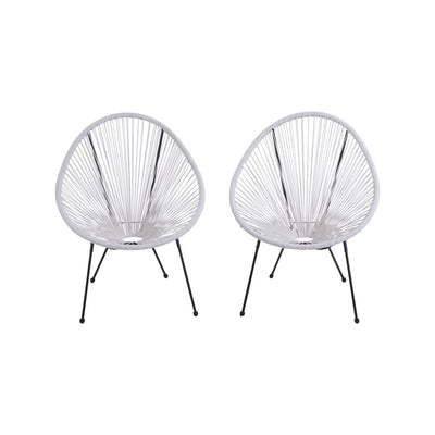 Modern Egg Shaped String Chairs (Set of 2)