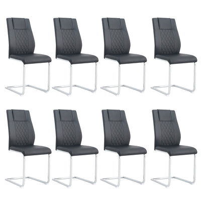 Modern Dining Chairs With Padded Seat, Metal Legs