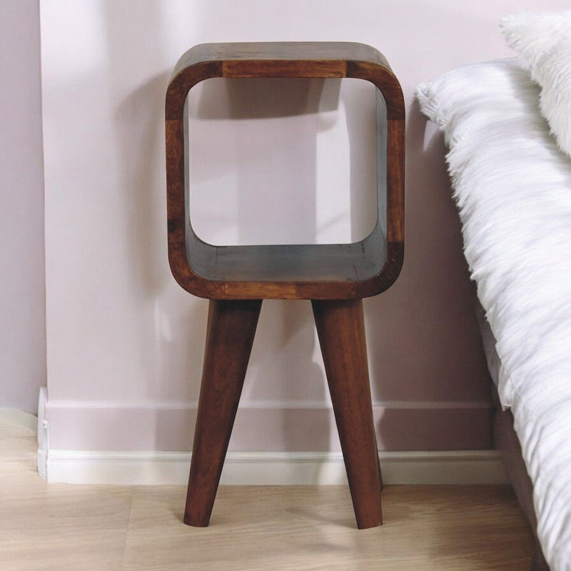 Minimalist Open Curved Nightstand