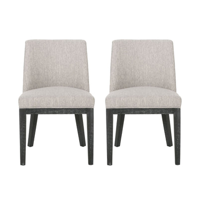 Modern Dining Chair With Durable Fabric Upholstery And Sturdy Wooden Frame (Set of 2)