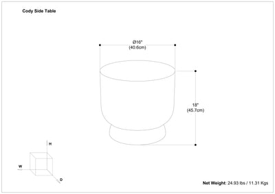 Cody - Cast Aluminum Side Table - Bronze