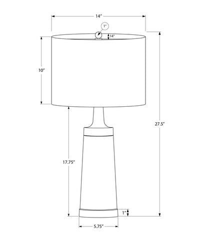 Lighting, Table Lamp, Resin, Contemporary - Black / Cream