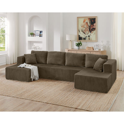 Modern Minimalist U - Shape Modular Sectional Sofa