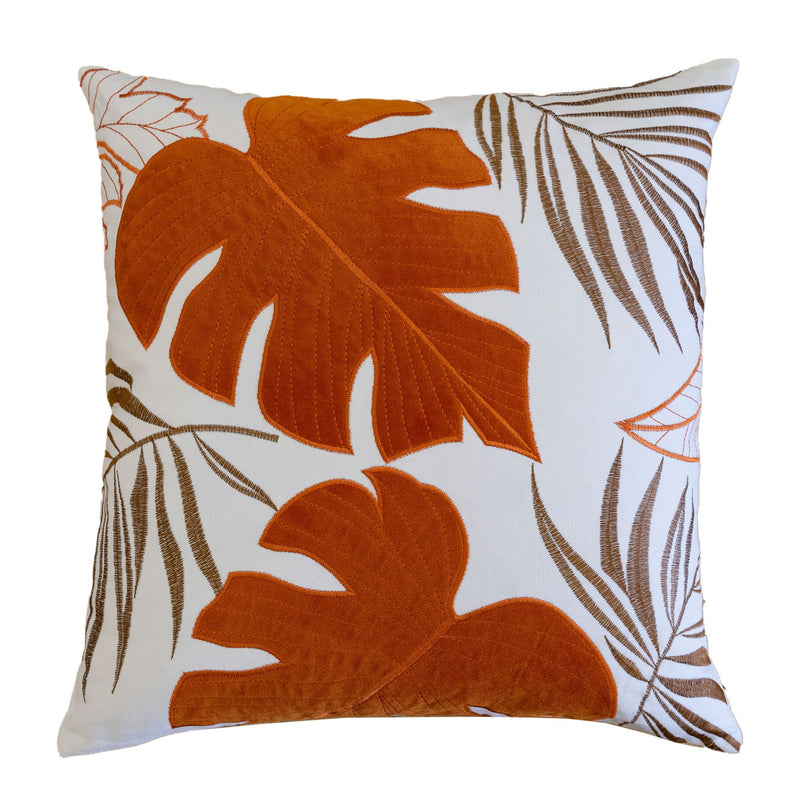 Autumn Vibes Leaf Accent Pillow