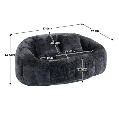 Bean Bag Lazy Sofa, Durable Comfort Lounger High Back Bean Bag Chair Couch