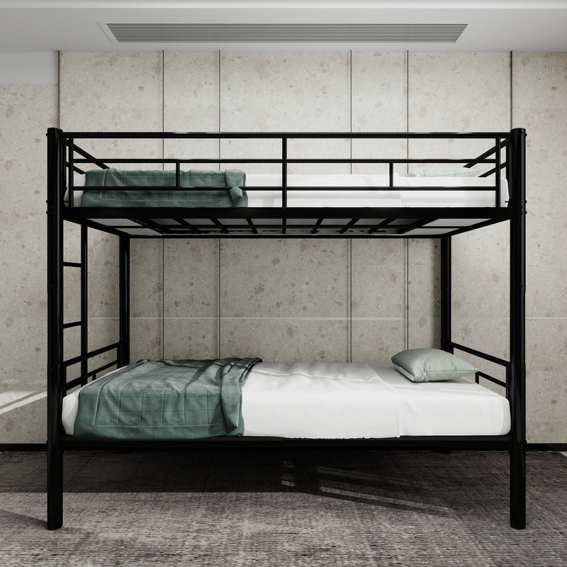 Bunk Bed For Kids, Convertible Frame With Ladders & Guardrail