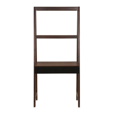 Ladder Desk, Ladder Style Display Shelf - Natural Wood / Brown