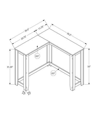 Corner Accent Console Table For Entryway, Unique Design Contemporary & Modern