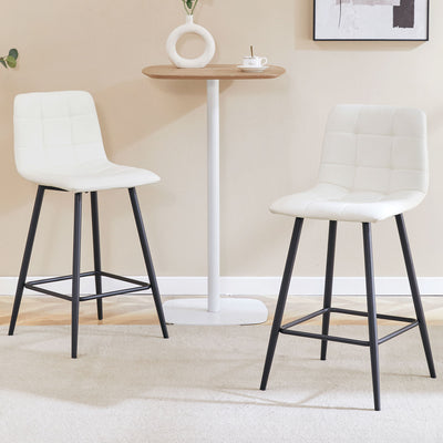 Bar Chair Set Comfortable With Metal Legs And Ergonomic Design