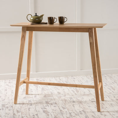 Bar Height Dining Table With Splayed Legs And Elongated Rectangular Top