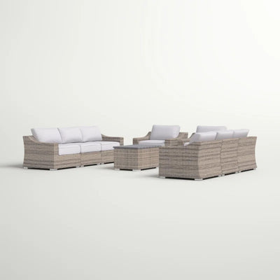 Stylish Sofa Seating Group With Cushions Perfect For Outdoor Gatherings
