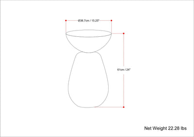 Clement - Cast Aluminum Side Table - Black