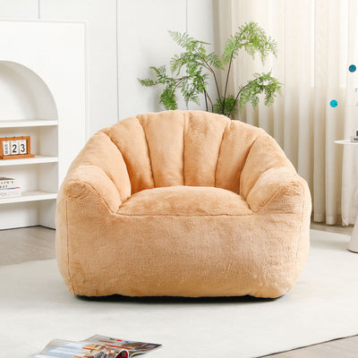 Beanbag Chair, Beanbag Sofa Chair With Armrests Stuffed High Density Foam