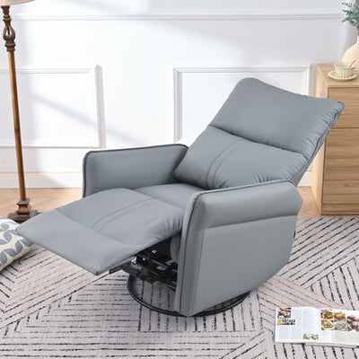 360° Modern Small Rocking Swivel Recliner Chair With Side Pocket