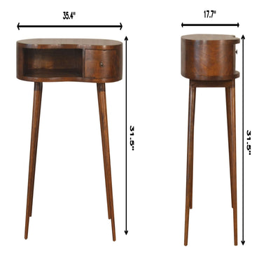 Rounded Writing Desk - Chestnut