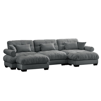 Super Comfort Oversized Modular Sectional Sofa With Movable Ottoman
