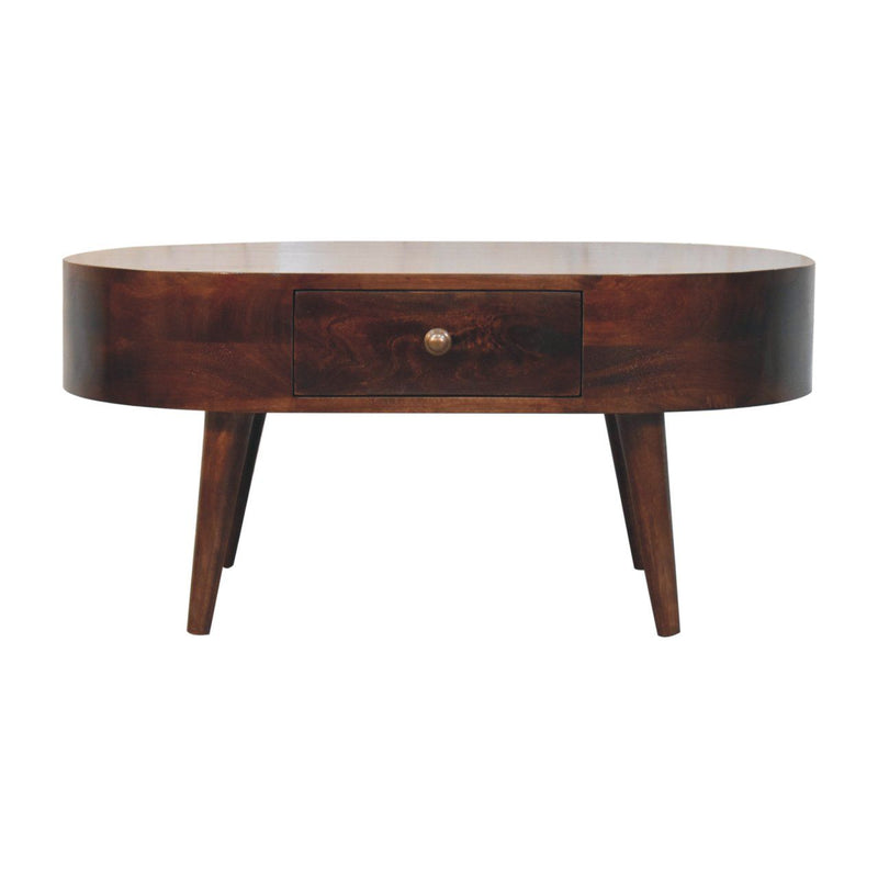 Rounded Wood Table