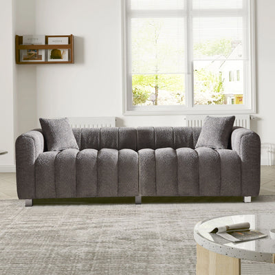 Modern 3 Seater Sofa With 2 Pillows
