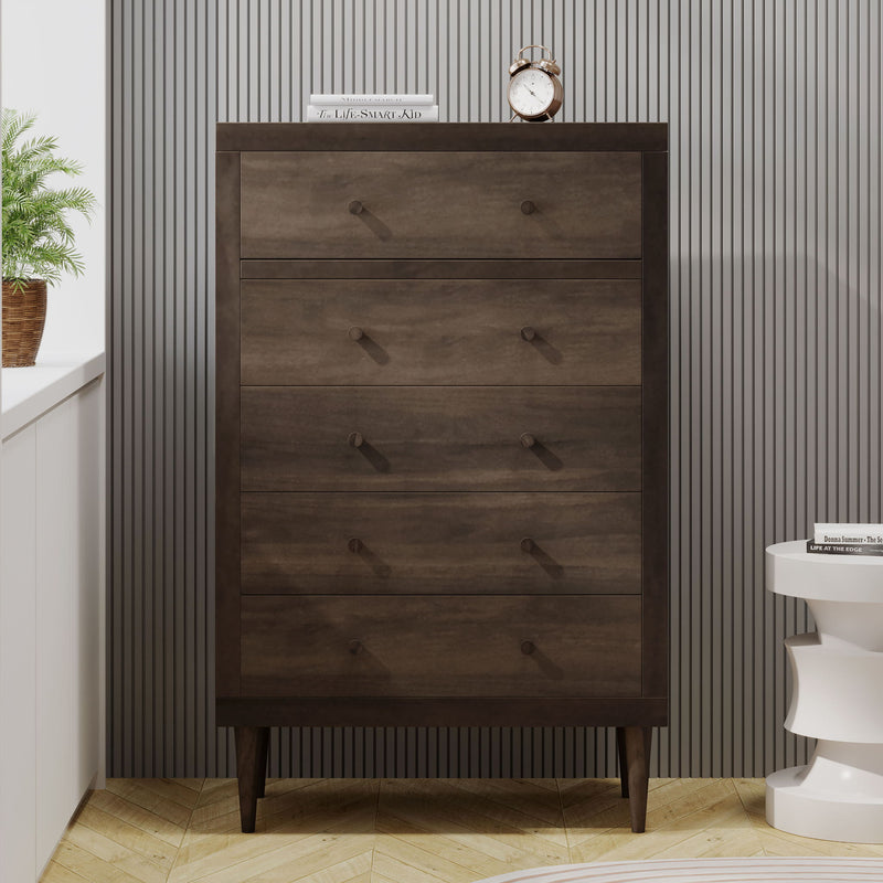 Nystrom - Mid Century Modern 5 Drawer Dresse