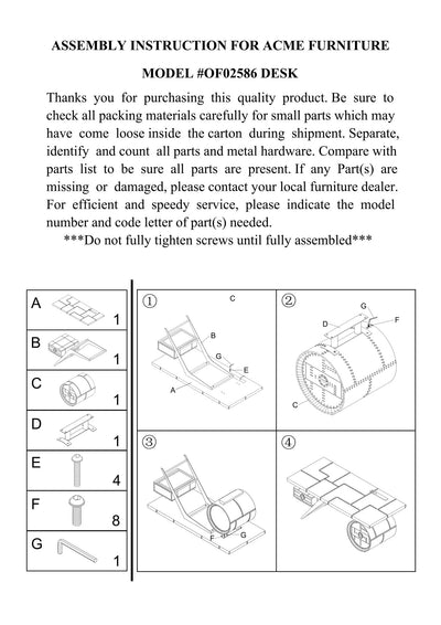 Brancaster - Writing Desk With USB Port - Bronze