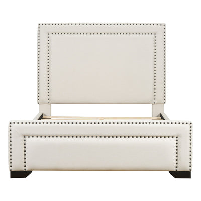 Upholstered Bed With Slats Support, No Box Spring Needed