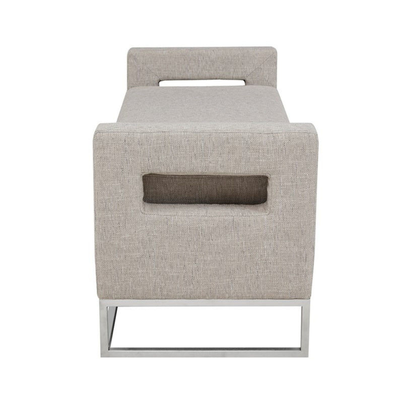 Crawford - Soft Close Storage Bench With Open Sides - Gray