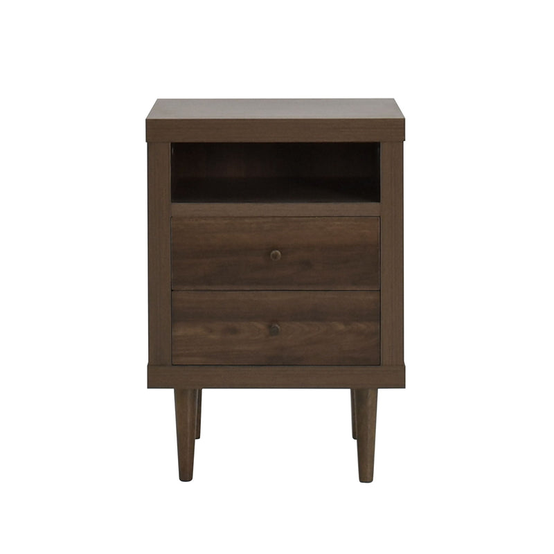 Nystrom - Mid Century Modern 2 Drawer Nightstand
