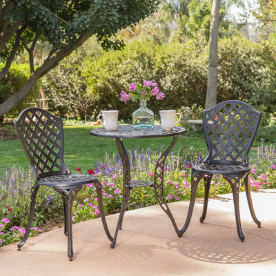 Bono Metal Bistro Set - Black