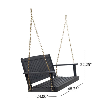 Tambora - Porch Swing Acacia Wood Slat Design