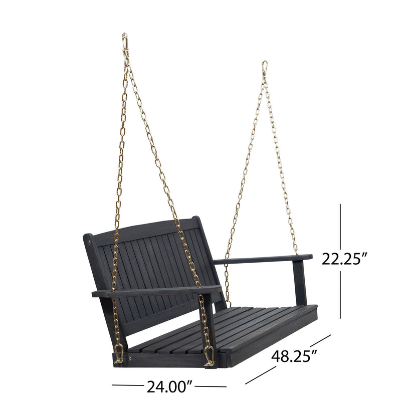 Tambora - Porch Swing Acacia Wood Slat Design