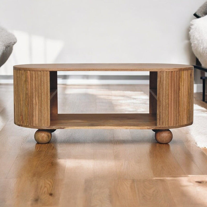 Soba - Ball Open Coffee Table - Oak