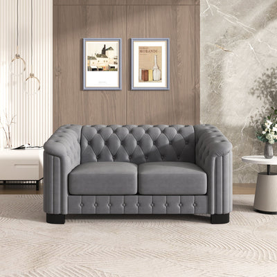 Upholstered Loveseat Sofa With Thick Removable Seat Cushion
