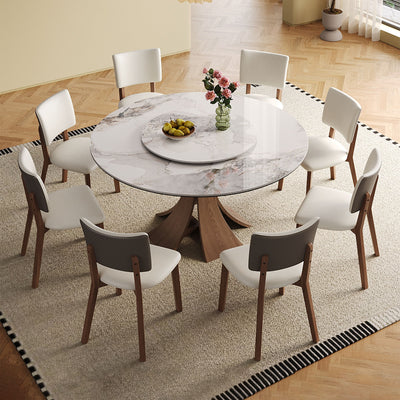 Dining Table Set With Wooden Base