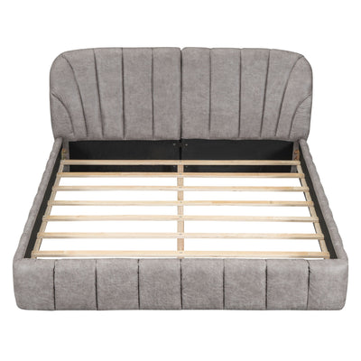 Elegant Design Upholstered Platform Bed
