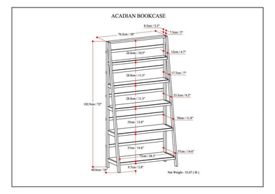 Acadian - Handcrafted Wide Bookcase
