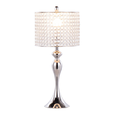 Ashland - Contemporary Table Lamp Round Clear Crystal Beads (Set of 2) - Polished Nickel