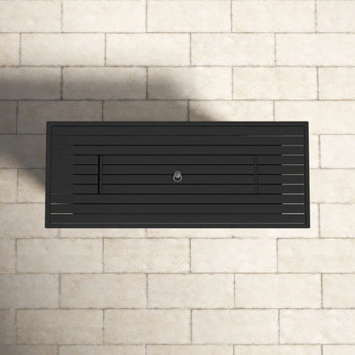 Casselton - Propane / Gas Outdoor Fire Pit Table With Lid - Black