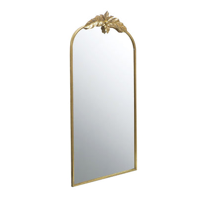Arched Wall Mirror With Metal Frame, Wall Mirror For Living Room