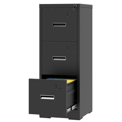 Modern Drawer Metal Vertical File Cabinet With Lock And Card Slot For Office