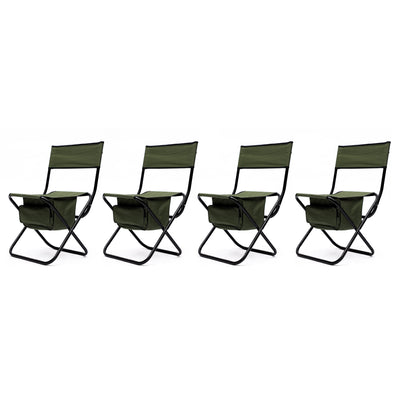 Folding Outdoor Chairs With Storage Bag, Portable Chair For Indoor, Outdoor Camping, Picnics And Fishing