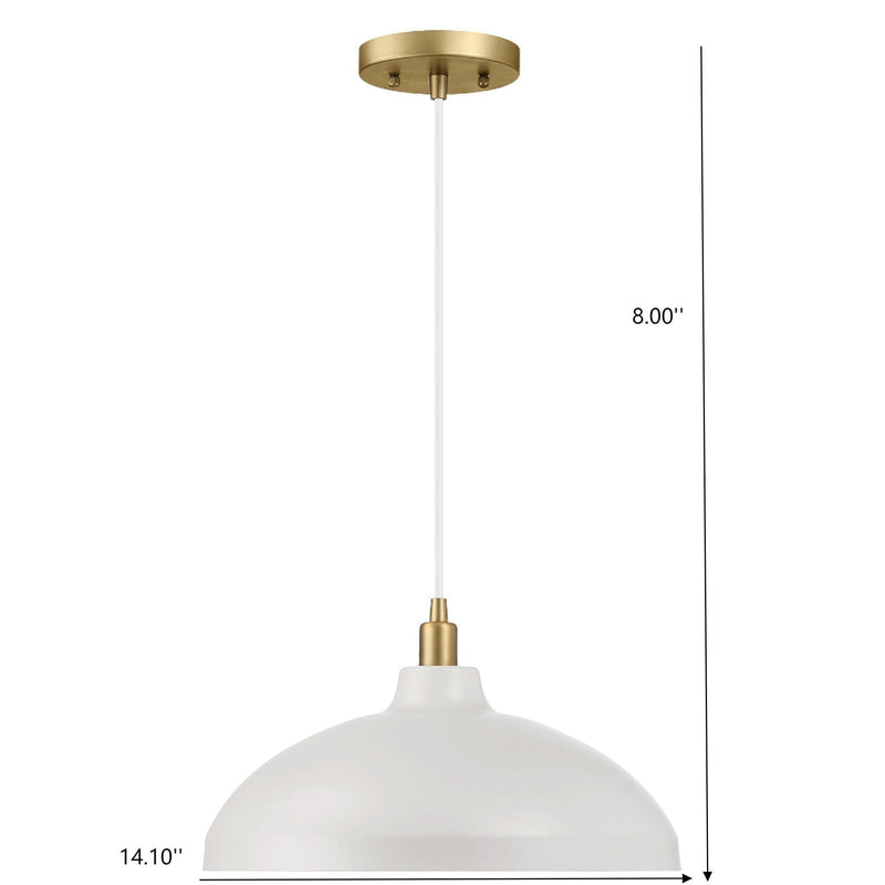 Astral - Single Light Pendant Lamp For Entrance Kitchen Island - Gold / White