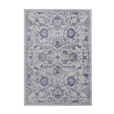 Marfi - 8' X 10' Oriental Area Rug - Blue / Silver