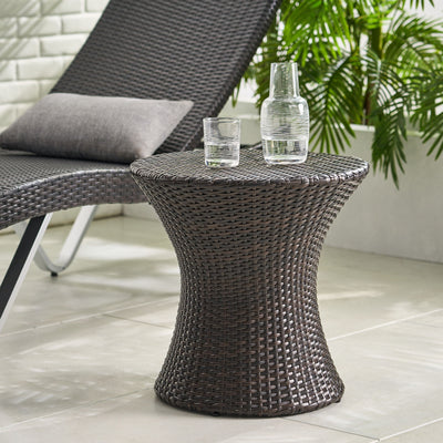 Thrive - Hourglass Rattan Table With No Glass Top