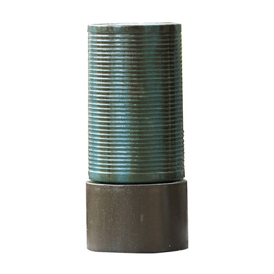 Large Modern Cylinder Ribbed Tower Water Fountain, Contemporary Outdoor Bird Bath