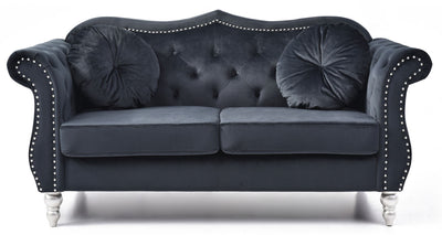 Stylish Flared Arm Loveseat