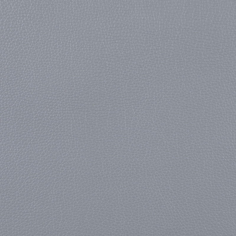 Irine - Faux Leather Sectional Sofa With Ottoman - Gray