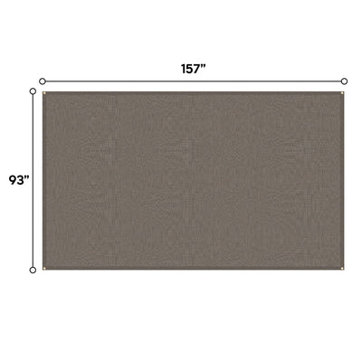 13' X 7.7' Outdoor Pergola Sun Shade Cover Cloth Patio Canopy Hdpe Permeable With Grommets - Brown