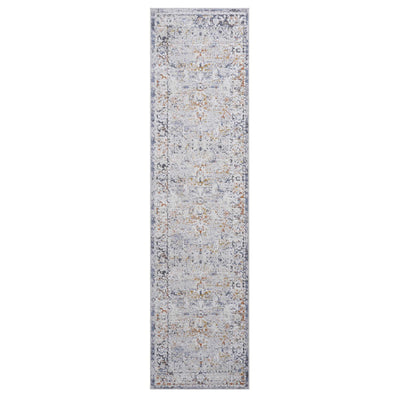Payas - 2' X 8' Traditional Runner Rug - Ivory / Gray