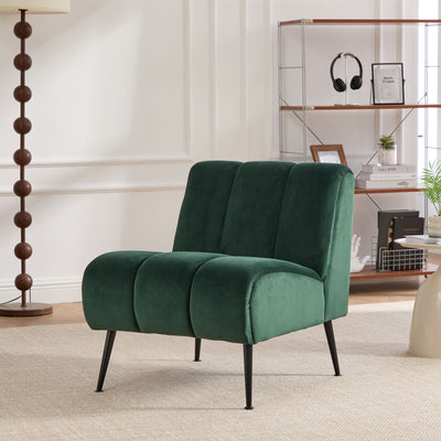Upholstered Armless Chair For Living Room